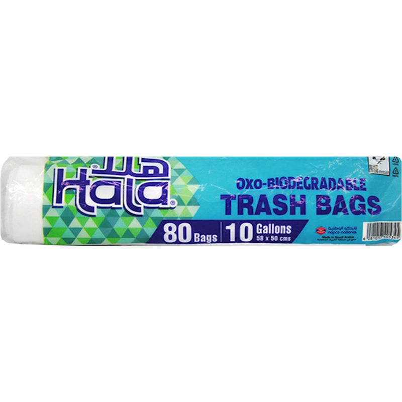 Hala Trash Bag, 80 Pcs, 10 Gallon